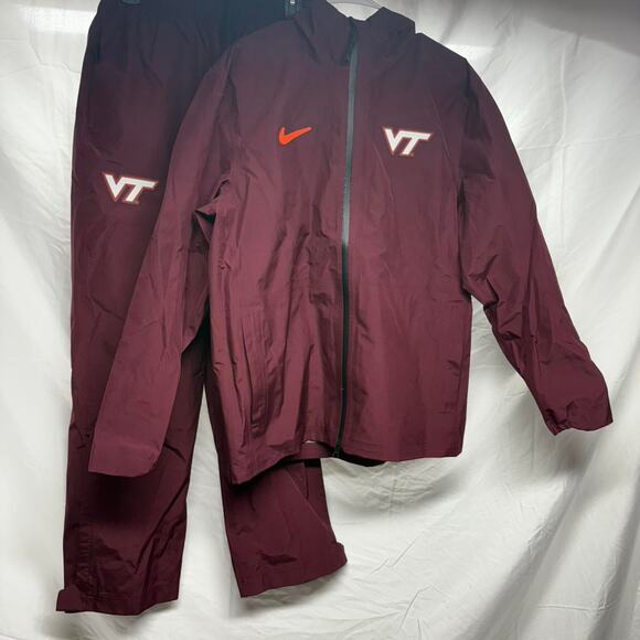 Burgundy and orange nike virginia tech track suit - Picture 1 of 8